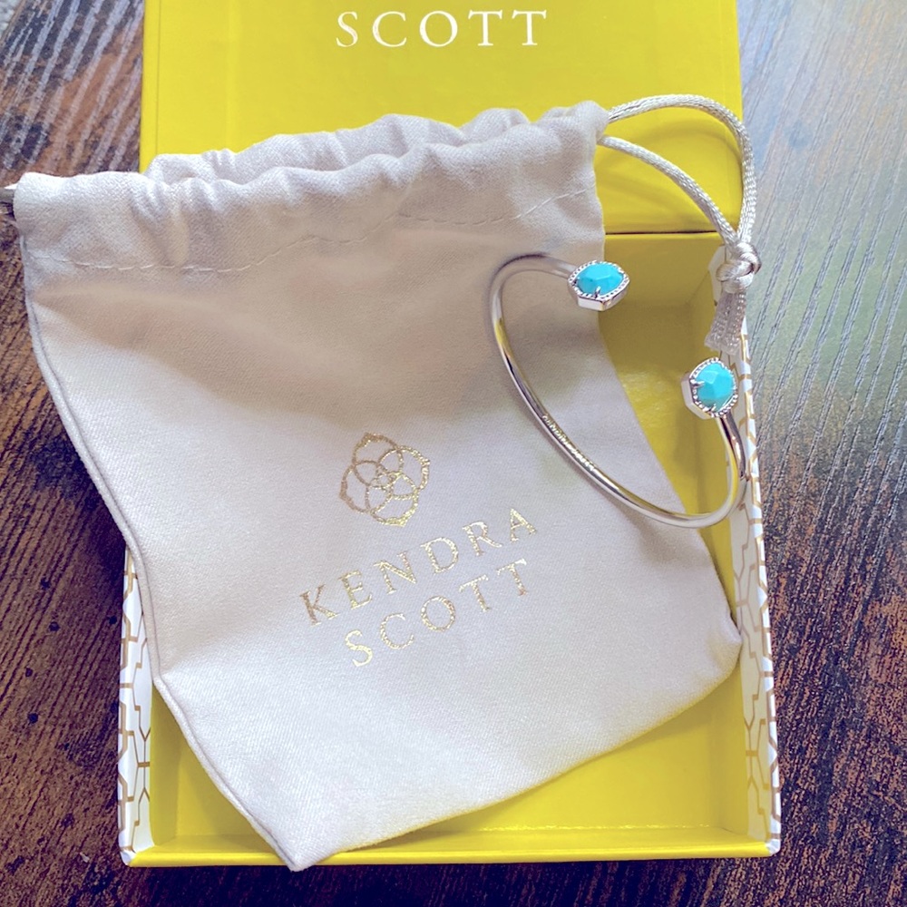 NWOT Kendra Scott silver cuff bracelet & earrings